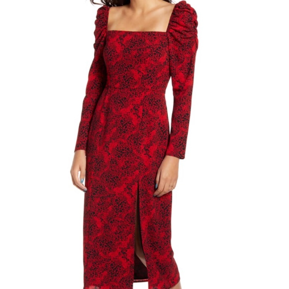 Leith Splatter Midi Dress